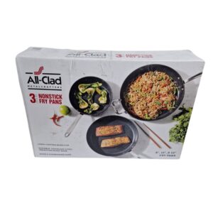 All-Clad Hard Anodized Nonstick Fry Pan 3 Piece Set  - 8" 10" & 12" - New