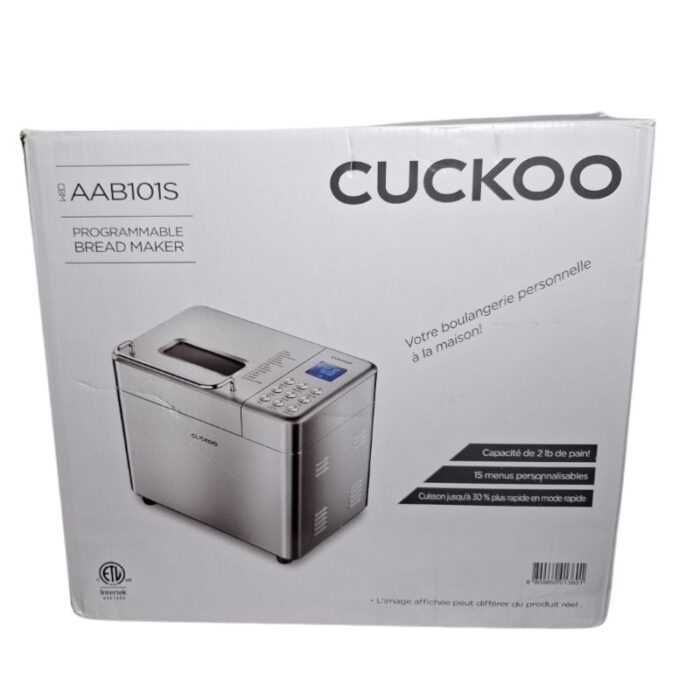 CUCKOO Programmable Bread Maker 2Lb. Loaf, 15 Customizable Menus, AAB101S