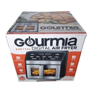 Gourmia 8 Quart Digital Electric Air Fryer 450F Guided Cooking Prompts - Used - Good Condition