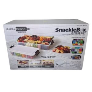 Sabatier Snacklebox 2-Piece Set with Cutting Board Lids- New Open Box