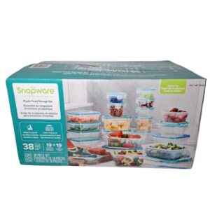 Snapware 38-Piece Plastic Food Storage Set , Airtight BPA-Free Containers - New