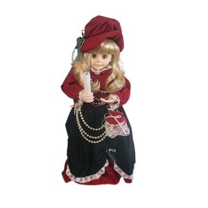 Holiday Classics 27in Animated Victorian Mamselle Christmas Figure Vintage - Used - Good Condition