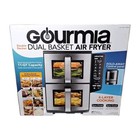 Gourmia 11 Quart Dual Basket Air Fryer 8 Functions w/ 4-Layer Cooking - New Open Box
