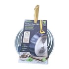 Gotham Steel Hammered Fry Pan Set, 3pc, Nonstick Ceramic, Limited Navy Cream - New
