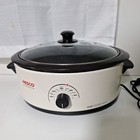 6 Qt. Porcelain Roaster Oven, White, 4816-14 - Used - Good Condition