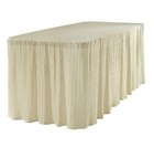 2-pack, 6 Ft Rectangular Folding Table Cloth,  Cream 72 X 30 X 29 100% Polyester - New Open Box